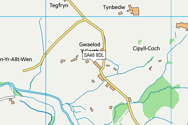 SA48 8DL map - OS VectorMap District (Ordnance Survey)