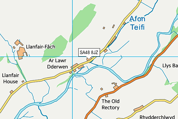 SA48 8JZ map - OS VectorMap District (Ordnance Survey) SA48 8JZ map - OS VectorMap District (Ordnance Survey)
