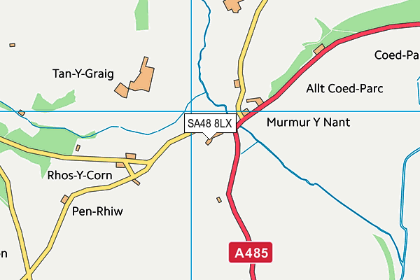 SA48 8LX map - OS VectorMap District (Ordnance Survey)
