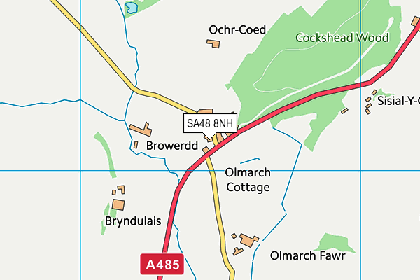 SA48 8NH map - OS VectorMap District (Ordnance Survey) SA48 8NH map - OS VectorMap District (Ordnance Survey)