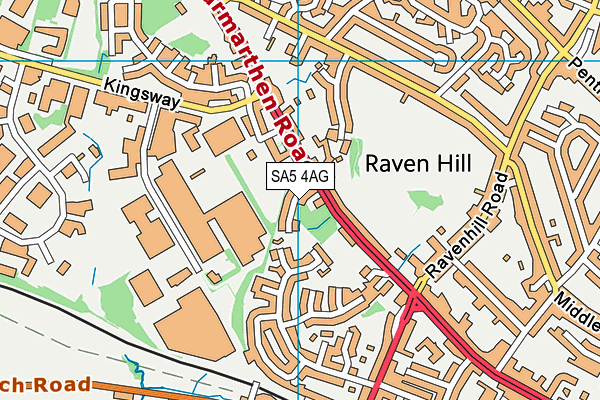 SA5 4AG map - OS VectorMap District (Ordnance Survey) SA5 4AG map - OS VectorMap District (Ordnance Survey)