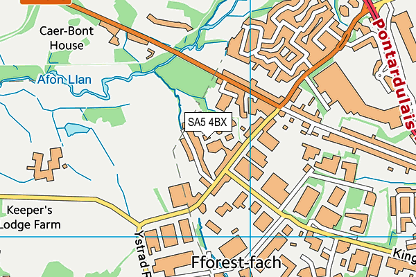 SA5 4BX map - OS VectorMap District (Ordnance Survey) SA5 4BX map - OS VectorMap District (Ordnance Survey)