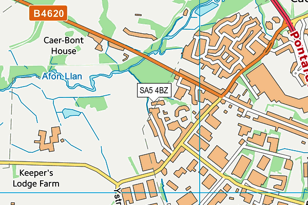 SA5 4BZ map - OS VectorMap District (Ordnance Survey) SA5 4BZ map - OS VectorMap District (Ordnance Survey)