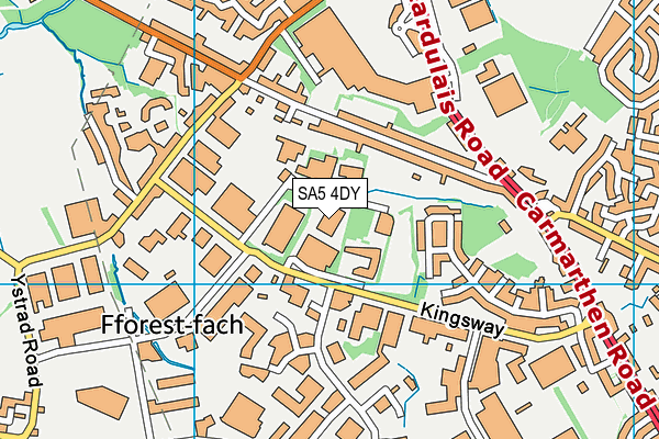SA5 4DY map - OS VectorMap District (Ordnance Survey) SA5 4DY map - OS VectorMap District (Ordnance Survey)