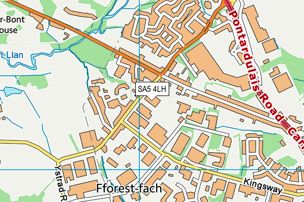 SA5 4LH map - OS VectorMap District (Ordnance Survey) SA5 4LH map - OS VectorMap District (Ordnance Survey)