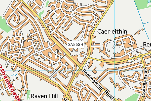 SA5 5GH map - OS VectorMap District (Ordnance Survey) SA5 5GH map - OS VectorMap District (Ordnance Survey)