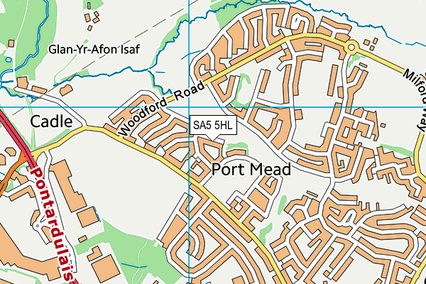 SA5 5HL map - OS VectorMap District (Ordnance Survey) SA5 5HL map - OS VectorMap District (Ordnance Survey)