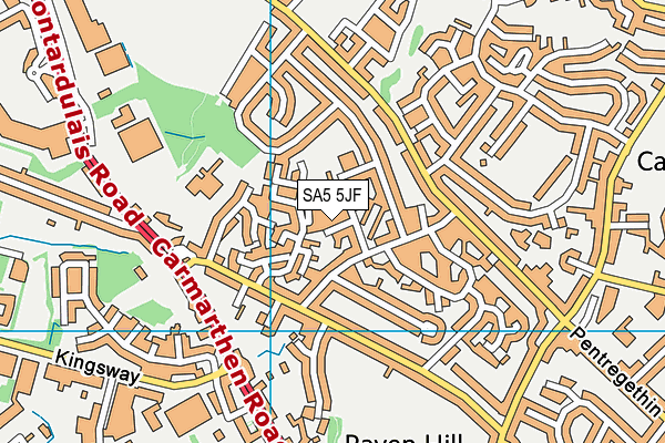 SA5 5JF map - OS VectorMap District (Ordnance Survey) SA5 5JF map - OS VectorMap District (Ordnance Survey)