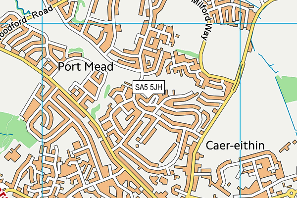 SA5 5JH map - OS VectorMap District (Ordnance Survey) SA5 5JH map - OS VectorMap District (Ordnance Survey)