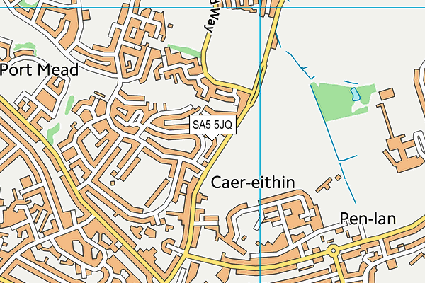 SA5 5JQ map - OS VectorMap District (Ordnance Survey) SA5 5JQ map - OS VectorMap District (Ordnance Survey)