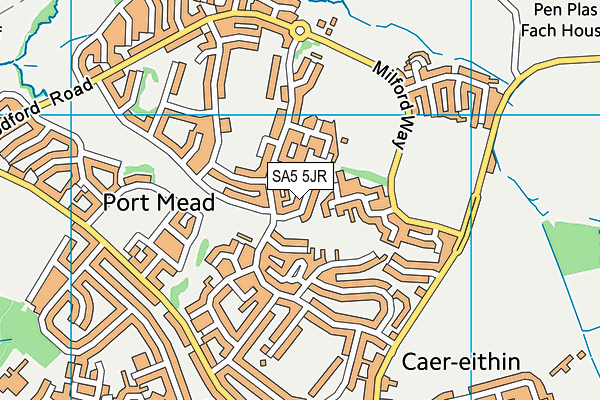 SA5 5JR map - OS VectorMap District (Ordnance Survey) SA5 5JR map - OS VectorMap District (Ordnance Survey)