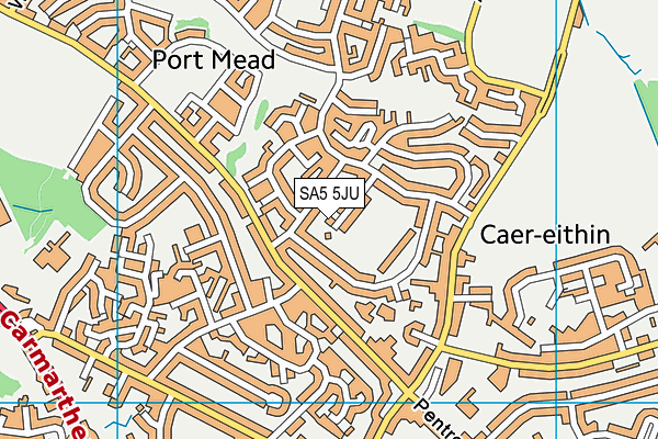 SA5 5JU map - OS VectorMap District (Ordnance Survey) SA5 5JU map - OS VectorMap District (Ordnance Survey)