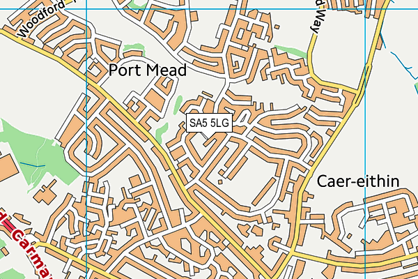 SA5 5LG map - OS VectorMap District (Ordnance Survey) SA5 5LG map - OS VectorMap District (Ordnance Survey)