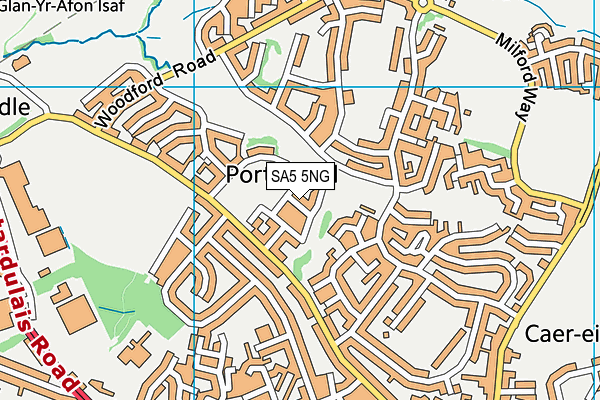 SA5 5NG map - OS VectorMap District (Ordnance Survey) SA5 5NG map - OS VectorMap District (Ordnance Survey)