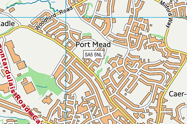 SA5 5NL map - OS VectorMap District (Ordnance Survey) SA5 5NL map - OS VectorMap District (Ordnance Survey)