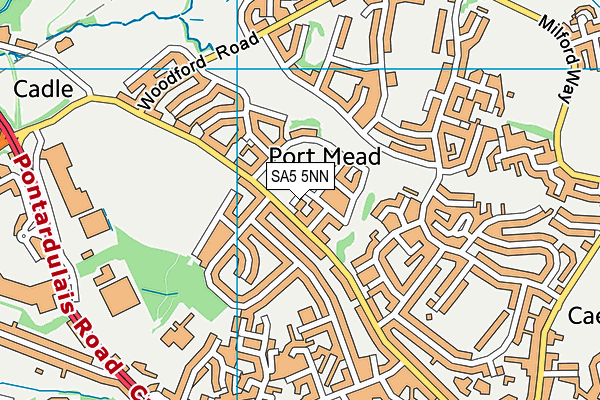 SA5 5NN map - OS VectorMap District (Ordnance Survey) SA5 5NN map - OS VectorMap District (Ordnance Survey)
