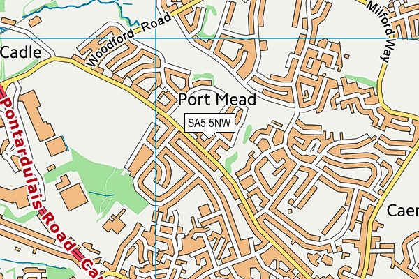 SA5 5NW map - OS VectorMap District (Ordnance Survey) SA5 5NW map - OS VectorMap District (Ordnance Survey)