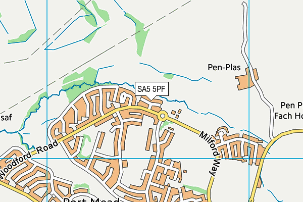 SA5 5PF map - OS VectorMap District (Ordnance Survey) SA5 5PF map - OS VectorMap District (Ordnance Survey)