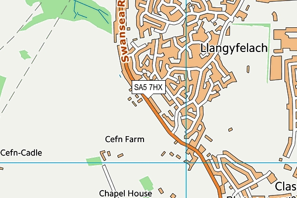 SA5 7HX map - OS VectorMap District (Ordnance Survey) SA5 7HX map - OS VectorMap District (Ordnance Survey)