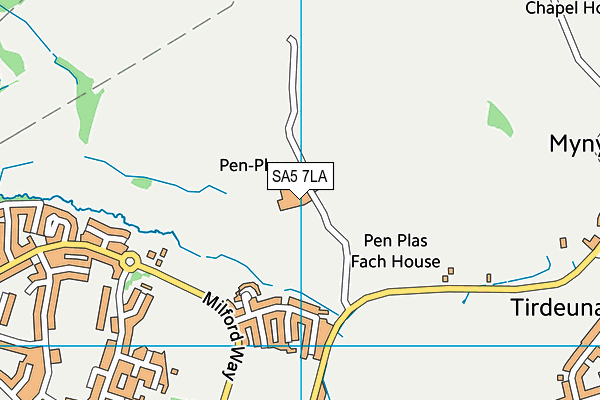 SA5 7LA map - OS VectorMap District (Ordnance Survey) SA5 7LA map - OS VectorMap District (Ordnance Survey)