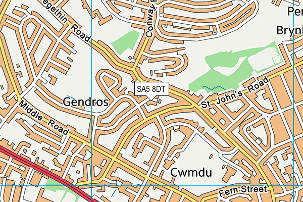 SA5 8DT map - OS VectorMap District (Ordnance Survey) SA5 8DT map - OS VectorMap District (Ordnance Survey)