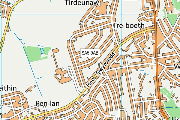 SA5 9AB map - OS VectorMap District (Ordnance Survey) SA5 9AB map - OS VectorMap District (Ordnance Survey)