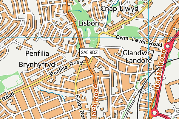 SA5 9DZ map - OS VectorMap District (Ordnance Survey) SA5 9DZ map - OS VectorMap District (Ordnance Survey)