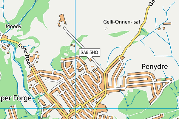 SA6 5HQ map - OS VectorMap District (Ordnance Survey) SA6 5HQ map - OS VectorMap District (Ordnance Survey)