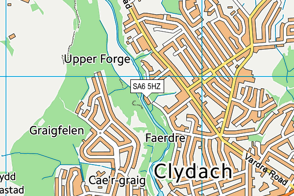 SA6 5HZ map - OS VectorMap District (Ordnance Survey) SA6 5HZ map - OS VectorMap District (Ordnance Survey)