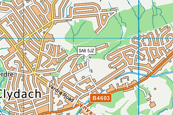 SA6 5JZ map - OS VectorMap District (Ordnance Survey) SA6 5JZ map - OS VectorMap District (Ordnance Survey)