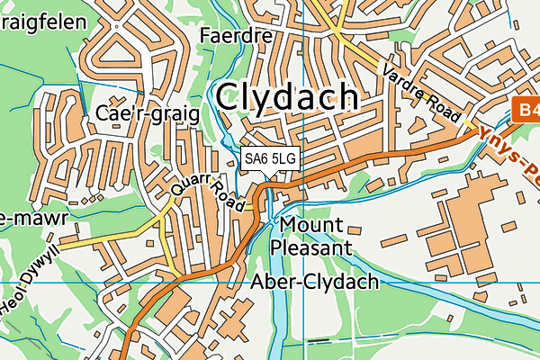SA6 5LG map - OS VectorMap District (Ordnance Survey) SA6 5LG map - OS VectorMap District (Ordnance Survey)