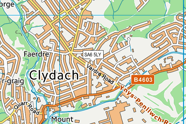 SA6 5LY map - OS VectorMap District (Ordnance Survey) SA6 5LY map - OS VectorMap District (Ordnance Survey)