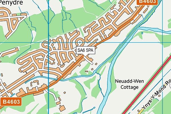 SA6 5PA map - OS VectorMap District (Ordnance Survey) SA6 5PA map - OS VectorMap District (Ordnance Survey)