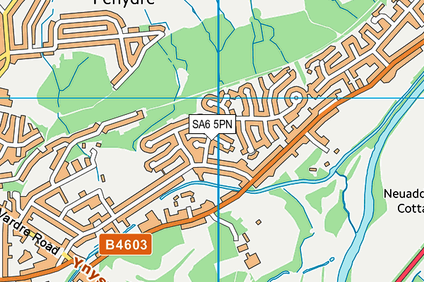 SA6 5PN map - OS VectorMap District (Ordnance Survey) SA6 5PN map - OS VectorMap District (Ordnance Survey)