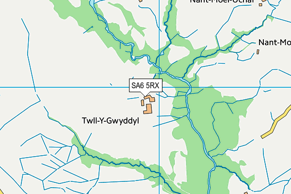 SA6 5RX map - OS VectorMap District (Ordnance Survey) SA6 5RX map - OS VectorMap District (Ordnance Survey)