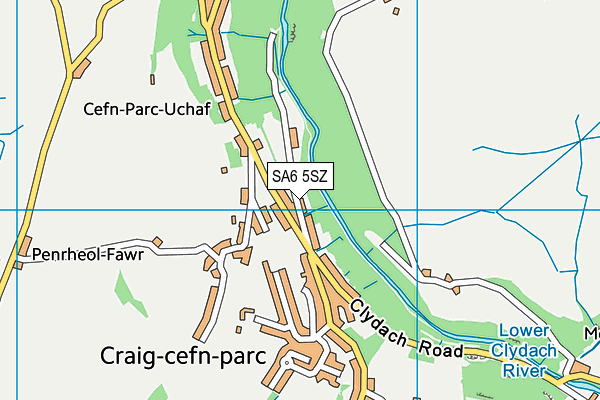 SA6 5SZ map - OS VectorMap District (Ordnance Survey) SA6 5SZ map - OS VectorMap District (Ordnance Survey)