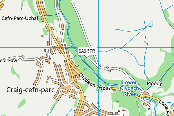 SA6 5TR map - OS VectorMap District (Ordnance Survey) SA6 5TR map - OS VectorMap District (Ordnance Survey)