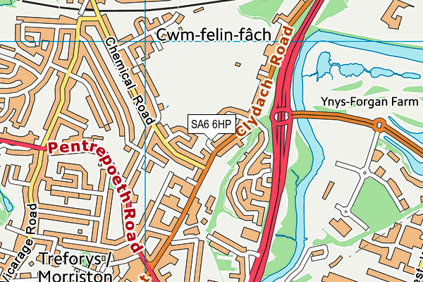 SA6 6HP map - OS VectorMap District (Ordnance Survey)