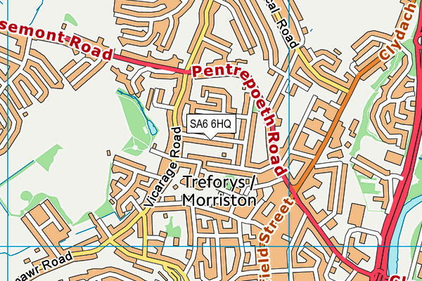 SA6 6HQ map - OS VectorMap District (Ordnance Survey) SA6 6HQ map - OS VectorMap District (Ordnance Survey)
