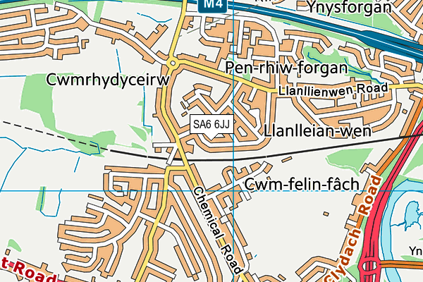 SA6 6JJ map - OS VectorMap District (Ordnance Survey) SA6 6JJ map - OS VectorMap District (Ordnance Survey)
