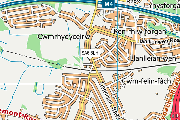 SA6 6LH map - OS VectorMap District (Ordnance Survey) SA6 6LH map - OS VectorMap District (Ordnance Survey)