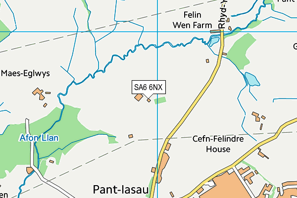 SA6 6NX map - OS VectorMap District (Ordnance Survey) SA6 6NX map - OS VectorMap District (Ordnance Survey)