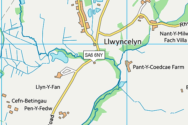 SA6 6NY map - OS VectorMap District (Ordnance Survey) SA6 6NY map - OS VectorMap District (Ordnance Survey)