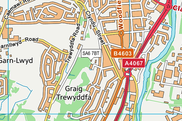SA6 7BT map - OS VectorMap District (Ordnance Survey) SA6 7BT map - OS VectorMap District (Ordnance Survey)