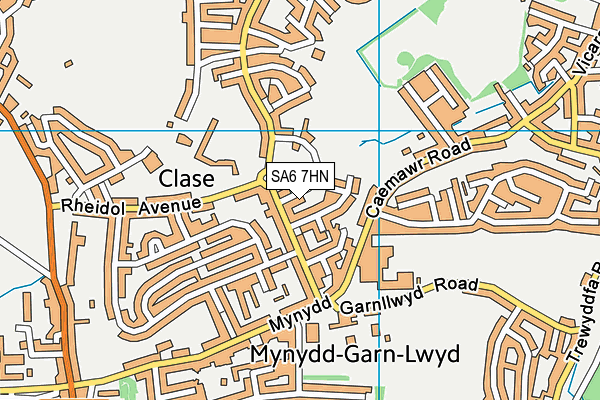 SA6 7HN map - OS VectorMap District (Ordnance Survey) SA6 7HN map - OS VectorMap District (Ordnance Survey)