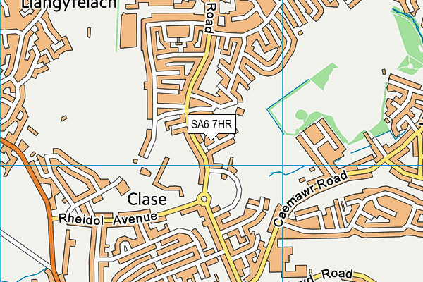 SA6 7HR map - OS VectorMap District (Ordnance Survey) SA6 7HR map - OS VectorMap District (Ordnance Survey)