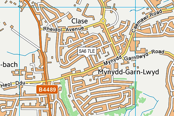 SA6 7LE map - OS VectorMap District (Ordnance Survey) SA6 7LE map - OS VectorMap District (Ordnance Survey)