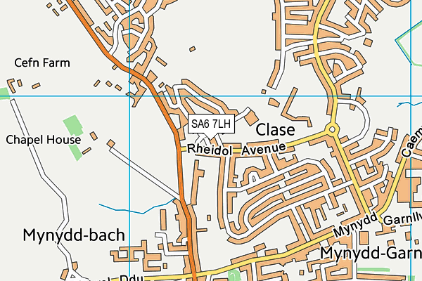 SA6 7LH map - OS VectorMap District (Ordnance Survey) SA6 7LH map - OS VectorMap District (Ordnance Survey)