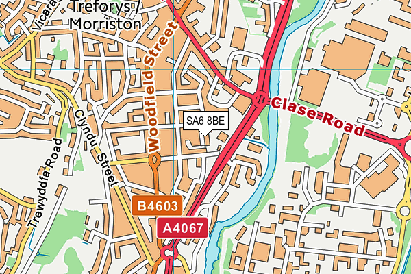SA6 8BE map - OS VectorMap District (Ordnance Survey) SA6 8BE map - OS VectorMap District (Ordnance Survey)