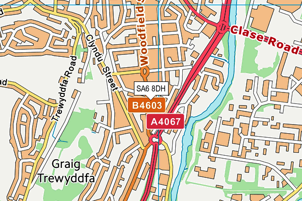 SA6 8DH map - OS VectorMap District (Ordnance Survey) SA6 8DH map - OS VectorMap District (Ordnance Survey)